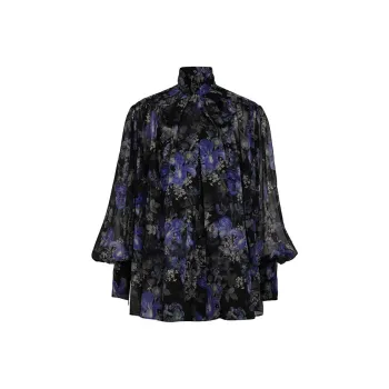 Zimmermann Lyrical Lantern print Silk Blouse