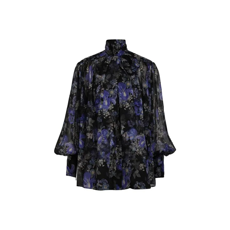 Zimmermann Lyrical Lantern print Silk Blouse-0