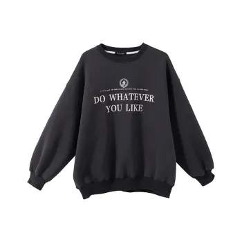 YUMOMO STAR Crew Neck Loose Fit Sweatshirt Spring And Autumn Women's