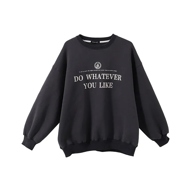 YUMOMO STAR Crew Neck Loose Fit Sweatshirt Spring And Autumn Women's-0