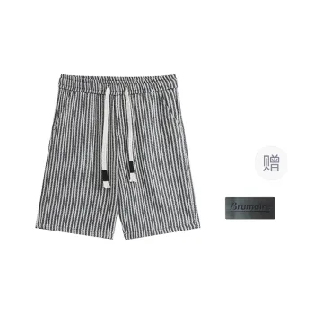 BRUMAIRE Casual Shorts Unisex Black Comes With Brooch