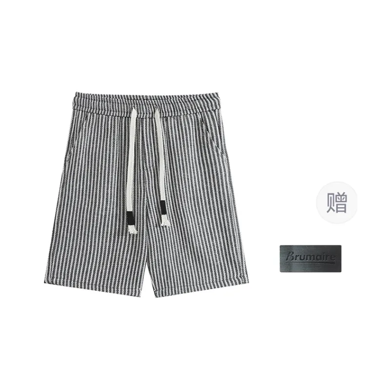 BRUMAIRE Casual Shorts Unisex Black Comes With Brooch-0