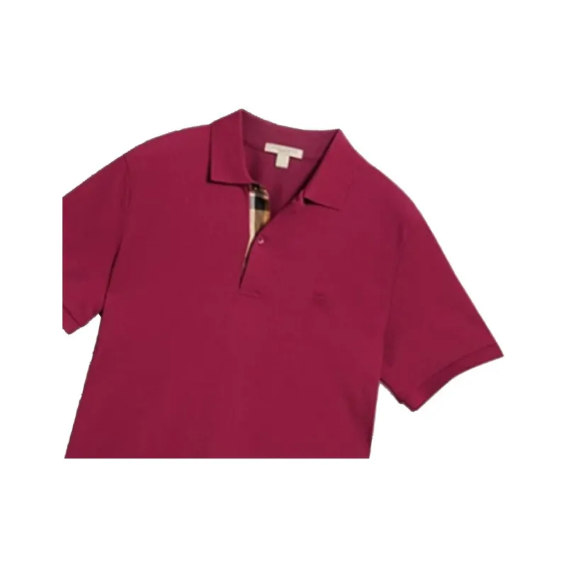 Burberry Polo Shirt Men's Burgundy-4