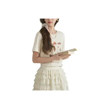MISHOW T Shirt Women's Cream Apricot