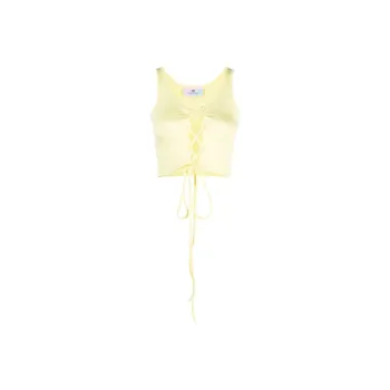 CHIARA FERRAGNI Lace up Sleeveless Crop Top