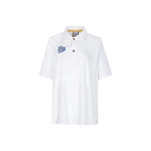 MUKZIN Dense Fan MUKZIN Astrology Series Polo Shirts Women's White