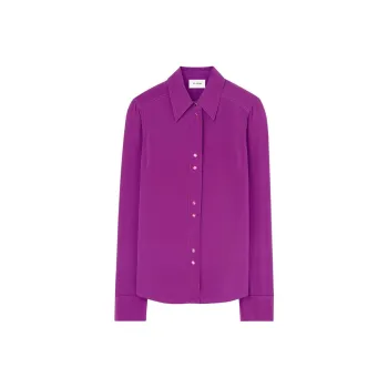 St. John Long-sleeve Silk Shirt