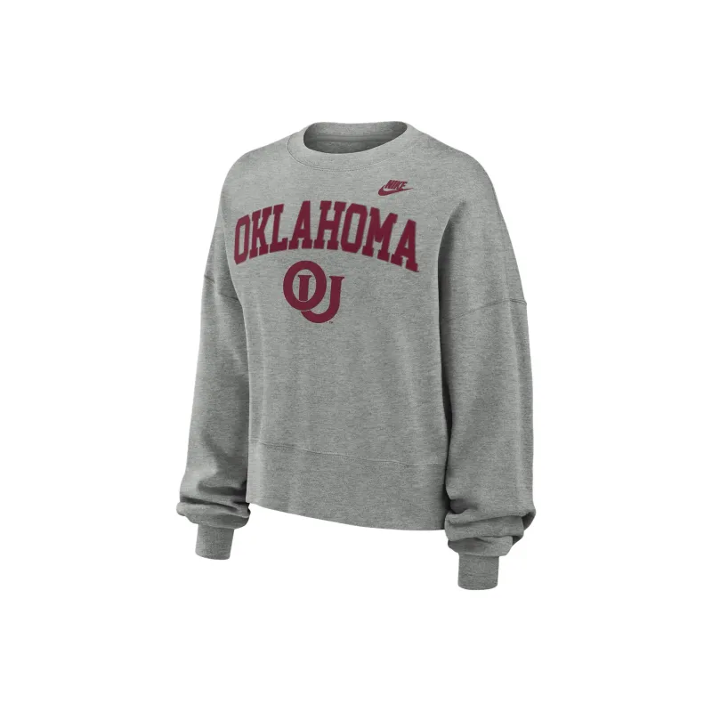 Nike Oklahoma Sooners Legacy Classic Arch Women's Nike College Pullover Crew-0