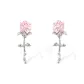 Rose Love Song Ear Studs-Morgan Pink
