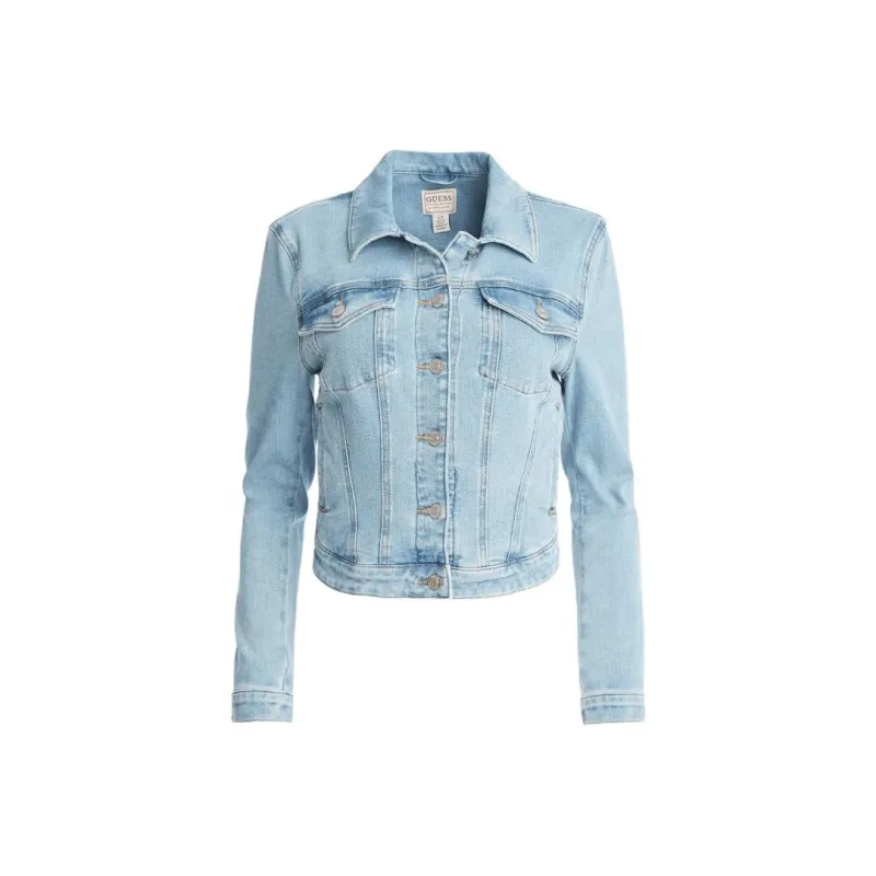 GUESS Eco Sexy Trucker Jacket Jackets Coats Women's Blue-0