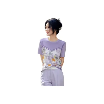 【dme】 T Shirt Women's Sheer Purple