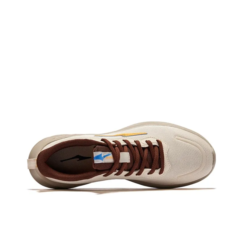 Erke Running Shoes Men Low Top Eggnog Gray/Mocha-2