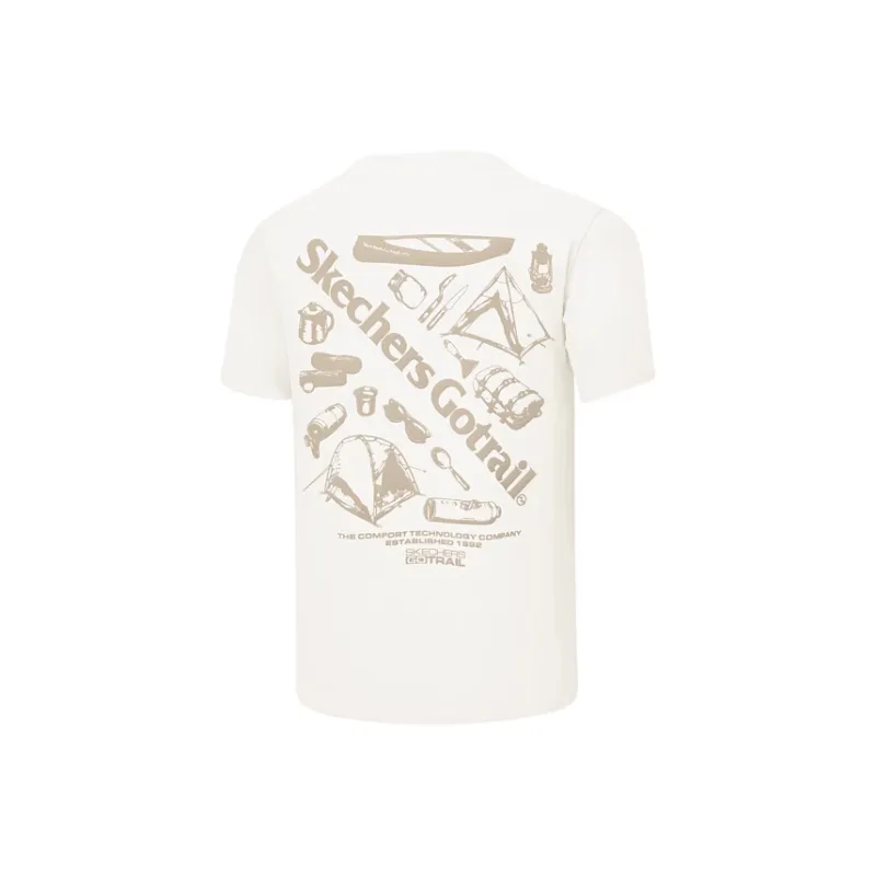 Skechers T Shirt Unisex Marshmallow White/0074-1