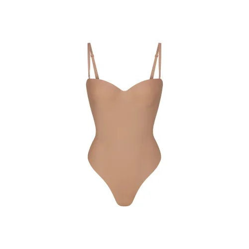 SKIMS BODY UNDERWIRE THONG BODYSUIT Jumpsuit Women's SIENNA/Ochre