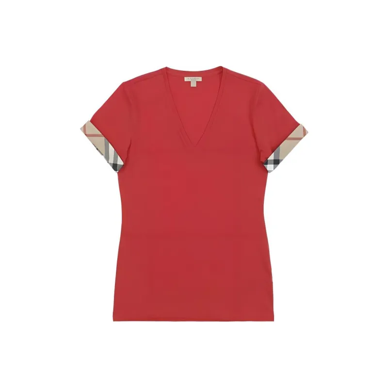 Burberry T Shirts Women's Red-0