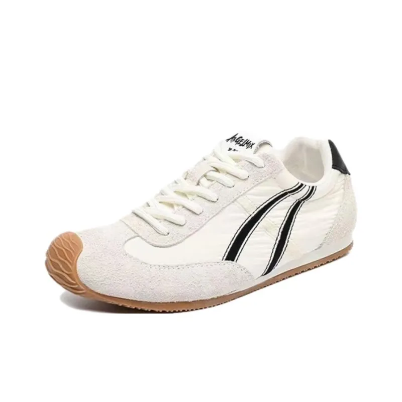 Mo Xu Slip Resistant Low Top Casual Shoes Unisex White Gray-1