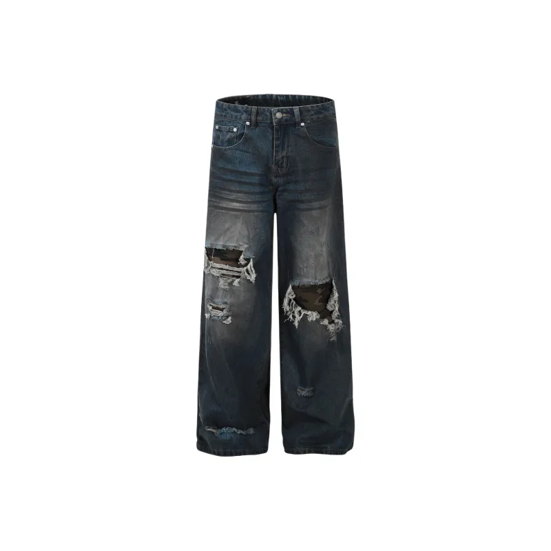 DUATOGE Jeans Men's Vintage Blue -5