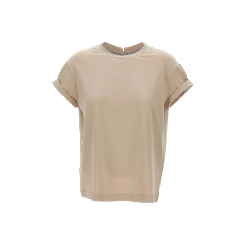 Brunello Cucinelli Chain Trim Crewneck T Shirt-0