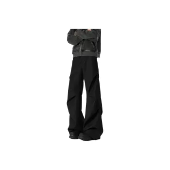 FONDLOOK Casual Pants Unisex Black