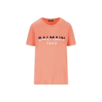 BALMAIN SS23 T Shirt Women's Orange