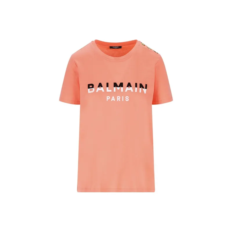 BALMAIN SS23 T Shirt Women's Orange-0