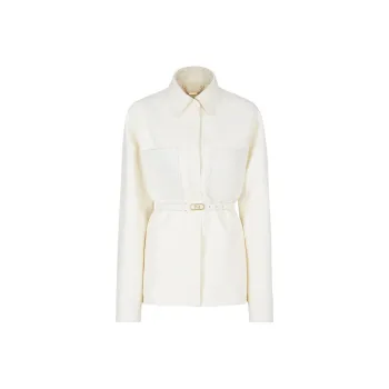 FENDI Belted Button Down Jacket