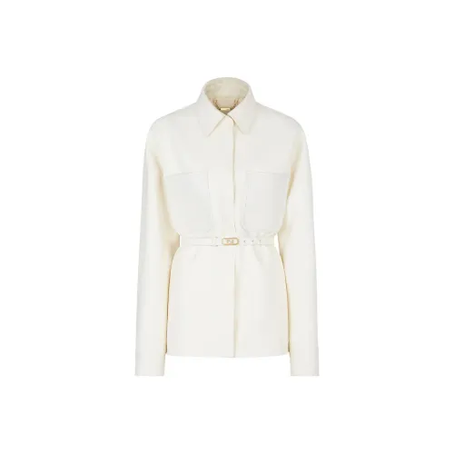 FENDI Belted Button Down Jacket