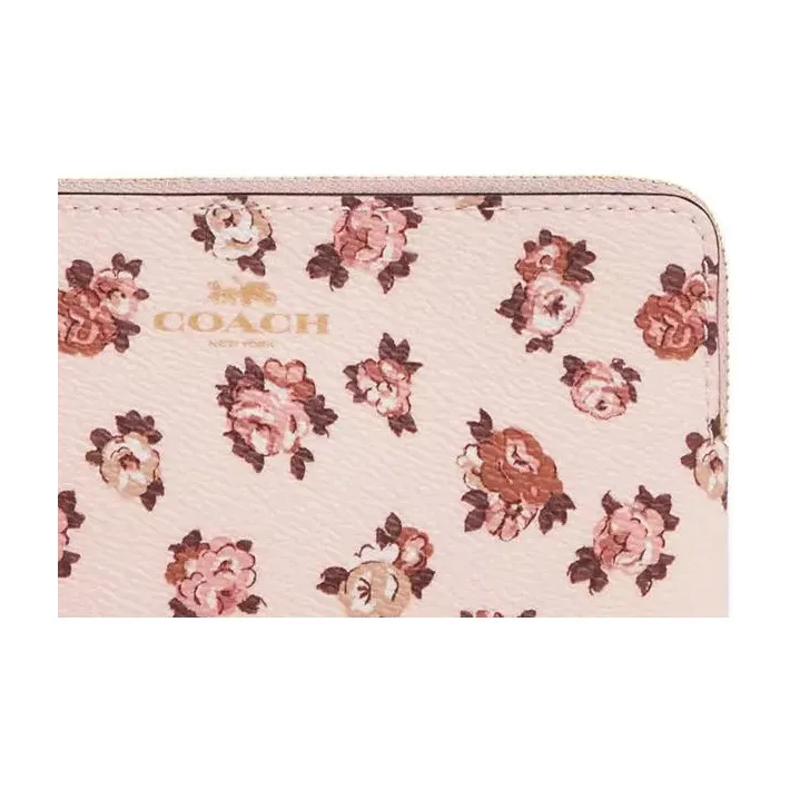 COACH Corner Zip Coated Canvas Clutch Mini Women's Blush Complexion-4