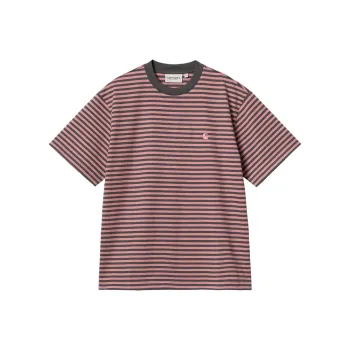 Carhartt WIP Drop Shoulder Sleeve T Shirt Women's Rose Red