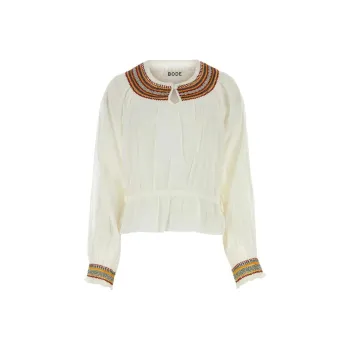 BODE Embroidered Georgette Top