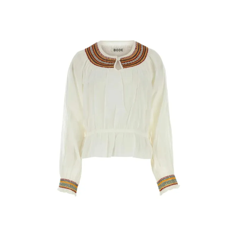 BODE Embroidered Georgette Top-0