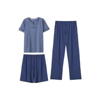 LUYOUYE Pajama Set Men's Royal Blue