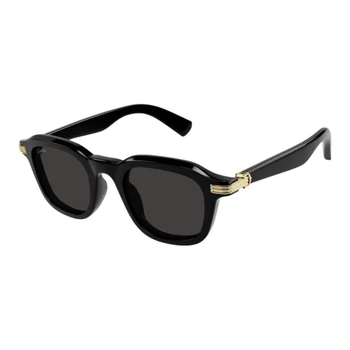 CARTIER Recycled Acetate Square Sunglasses Men's Black