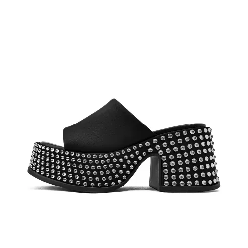 KMD Rhinestone Quiet Slide Slippers Women's