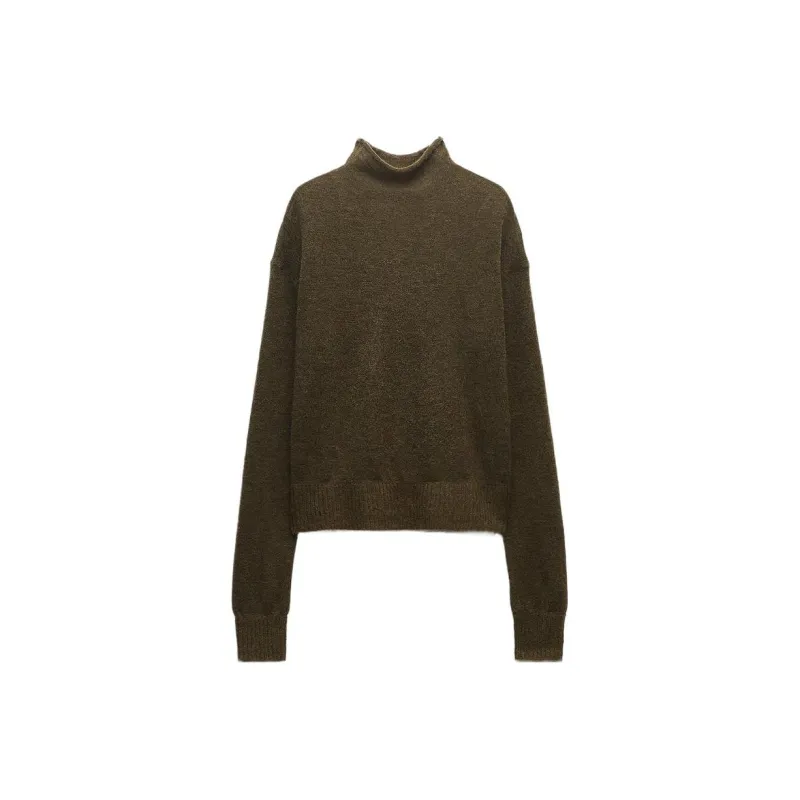 ZARA Cashmere Sweater Women's Green-0