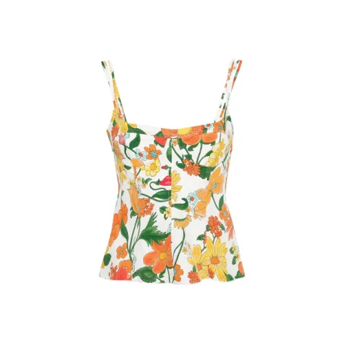 Stella McCartney Floral orange Peplum Top