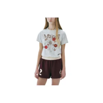 MARDI MERCREDI T Shirt Women's Oat Gray Umber Korean Style