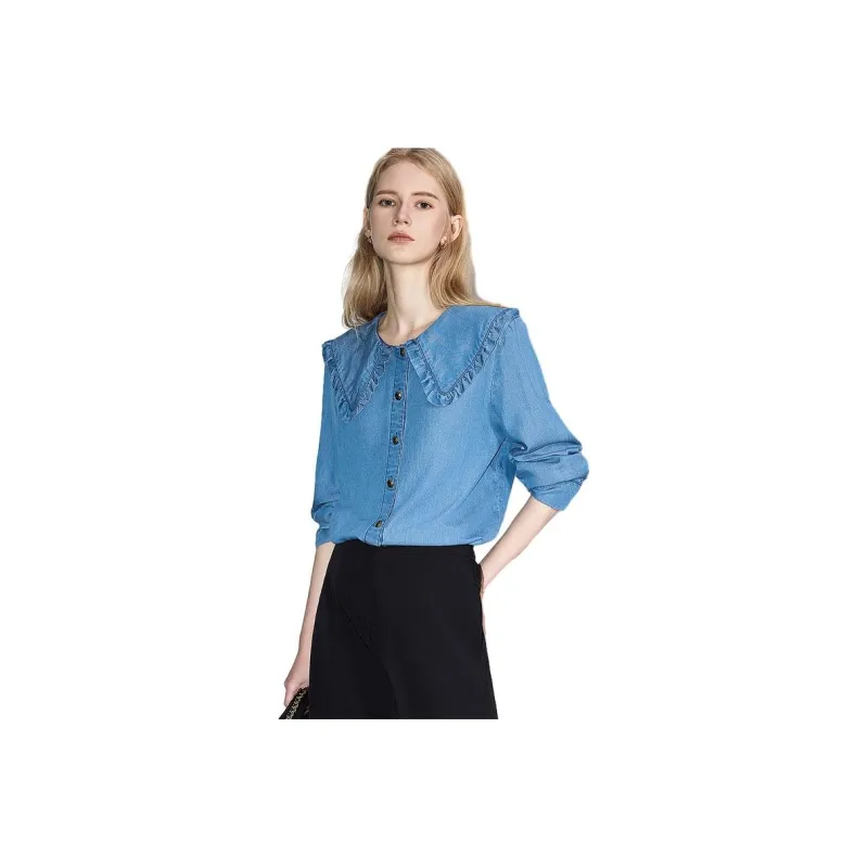 Dme Shirts Women's Light Denim Blue-0