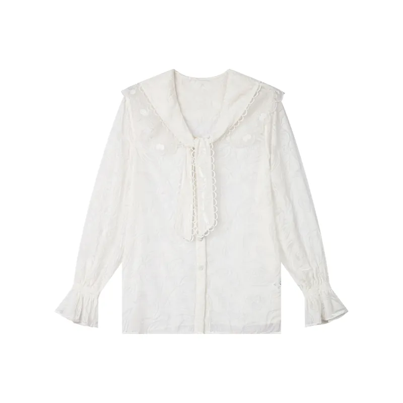 UOOYAA Shirts Women's White-0