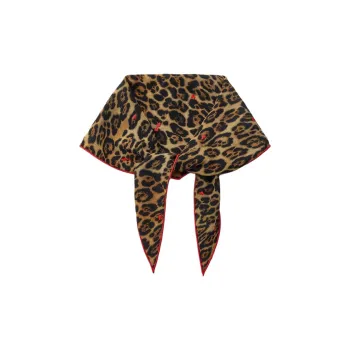 ZARA Viscose Headwraps Women's Leopard Print