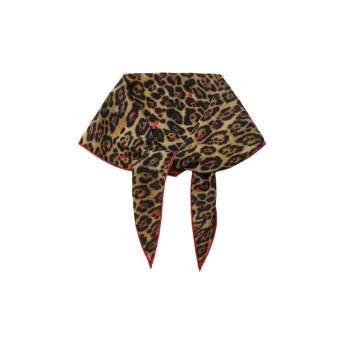 ZARA Viscose Headwraps Women's Leopard Print