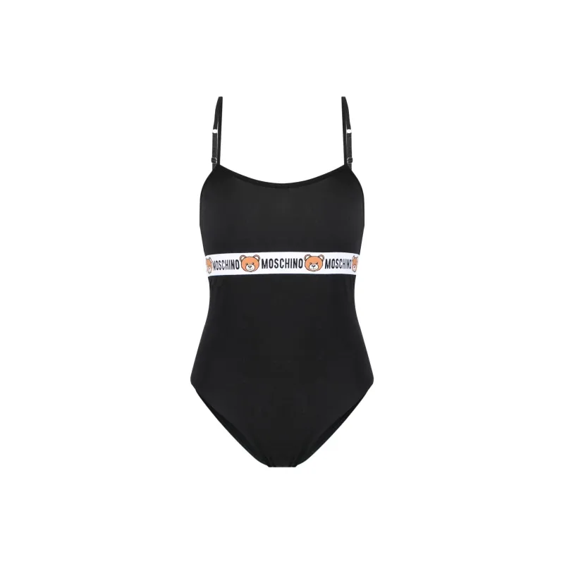 MOSCHINO Logo underband Stretch Bodysuit-0