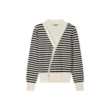 FINITY Knitwear Women's Black White Stripes