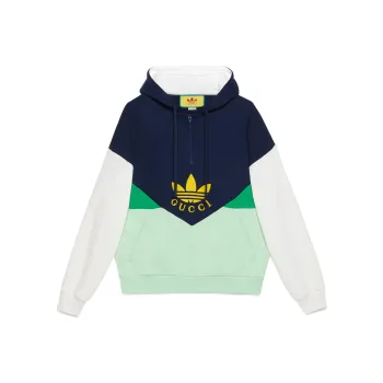 GUCCI X Adidas Hooded Sweatshirt Blue