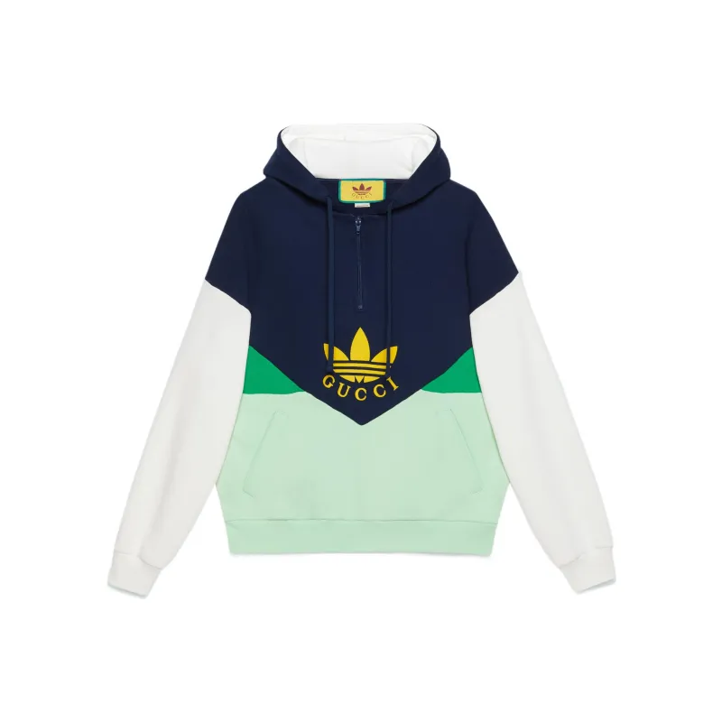 GUCCI X Adidas Hooded Sweatshirt Blue-0