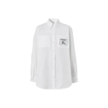 Burberry Logo Patch Shirt White