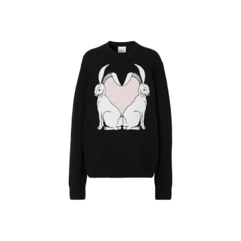 Burberry SS23 The Year Of The Rabbit Knitwear Women's Black New Year Recommendation