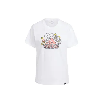 adidas Women's Doodle Graphic Tee White