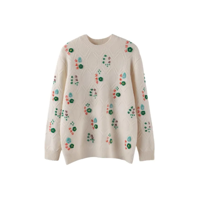 MAIGRE SIMHAT Cashmere Sweater Women's White-0