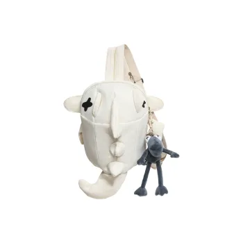 Single Warehouse Nylon Backpack Unisex White/Gray/Black